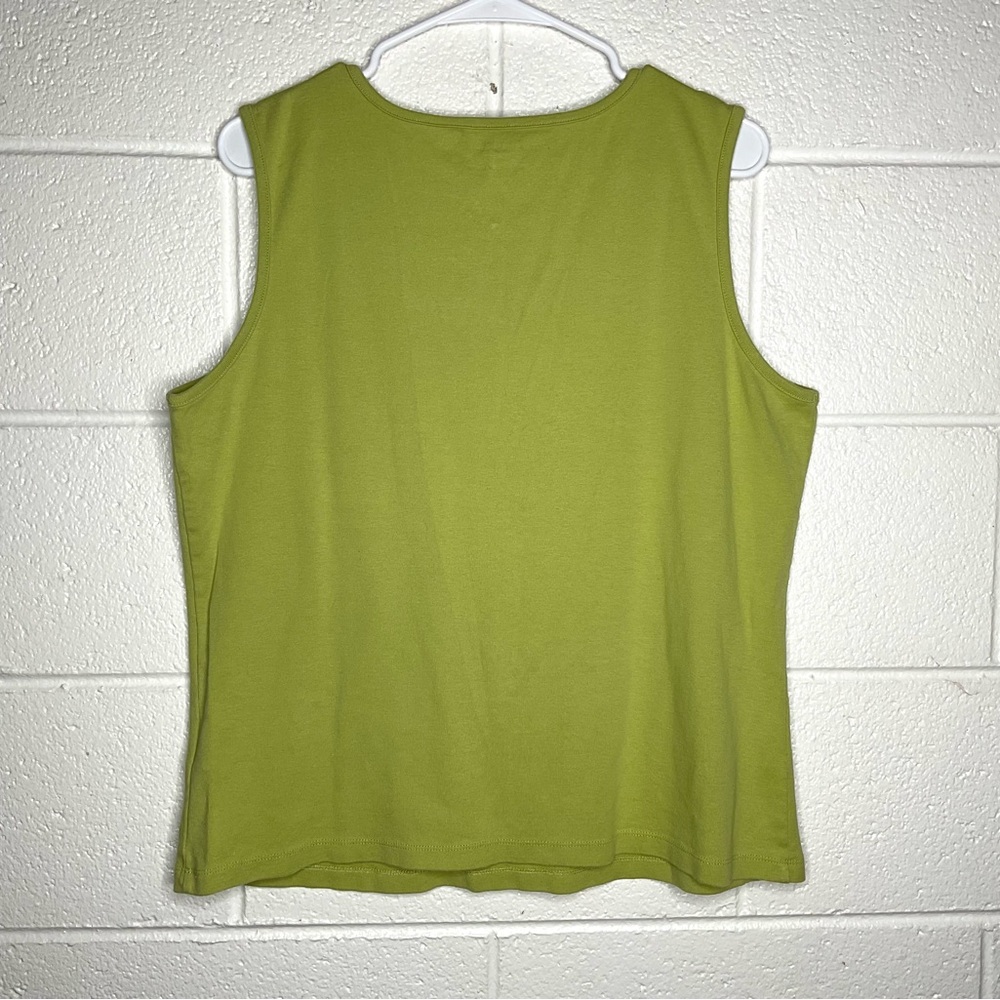 < Vintage Basic Editions Green Floral Embroidered… - image 4